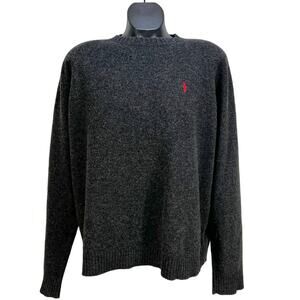 J. Crew Factory Wool Crewneck Pullover Sweater Dark Heather Gray 72673